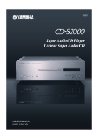 Yamaha CDS-2000 - Owners Manual 